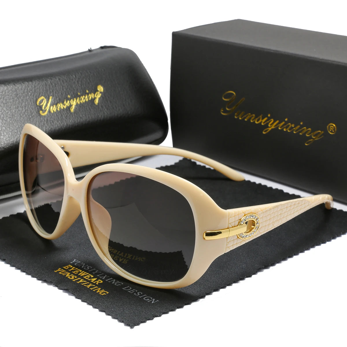 Lunettes de Soleil Papillon Polarisées UV400 Grande Monture Femme Vintage – CLEVI Paris