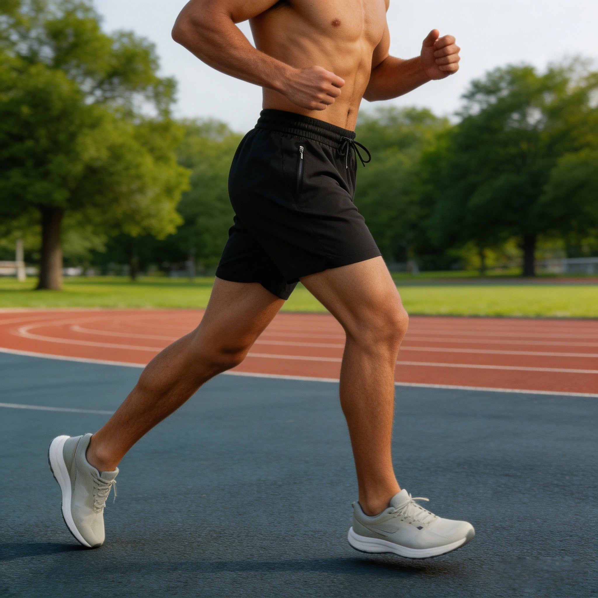Short de Sport Séchage Rapide Homme | Polyester, Taille Élastique, Gym & Running – CLEVI Paris