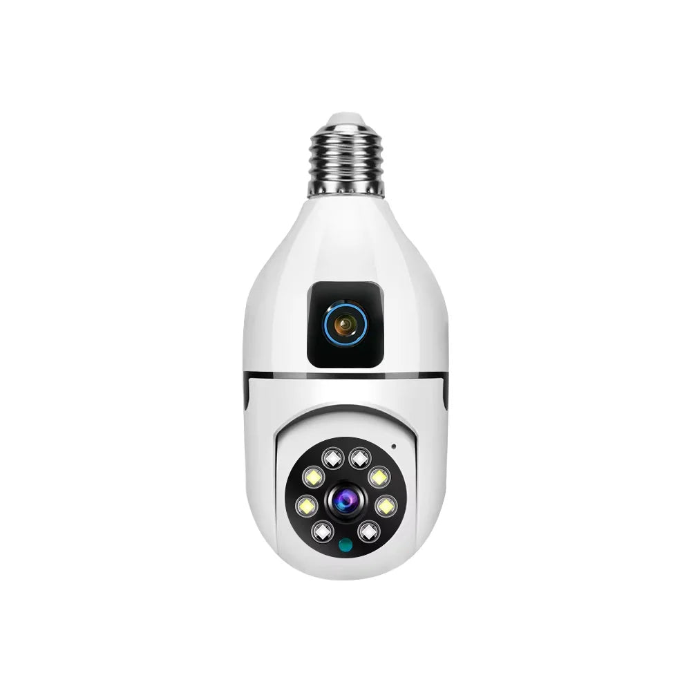 Caméra Surveillance WiFi Double Objectif 8MP – Vision Nocturne Couleur, Audio Bidirectionnel, App V380 Pro – CLEVI Paris