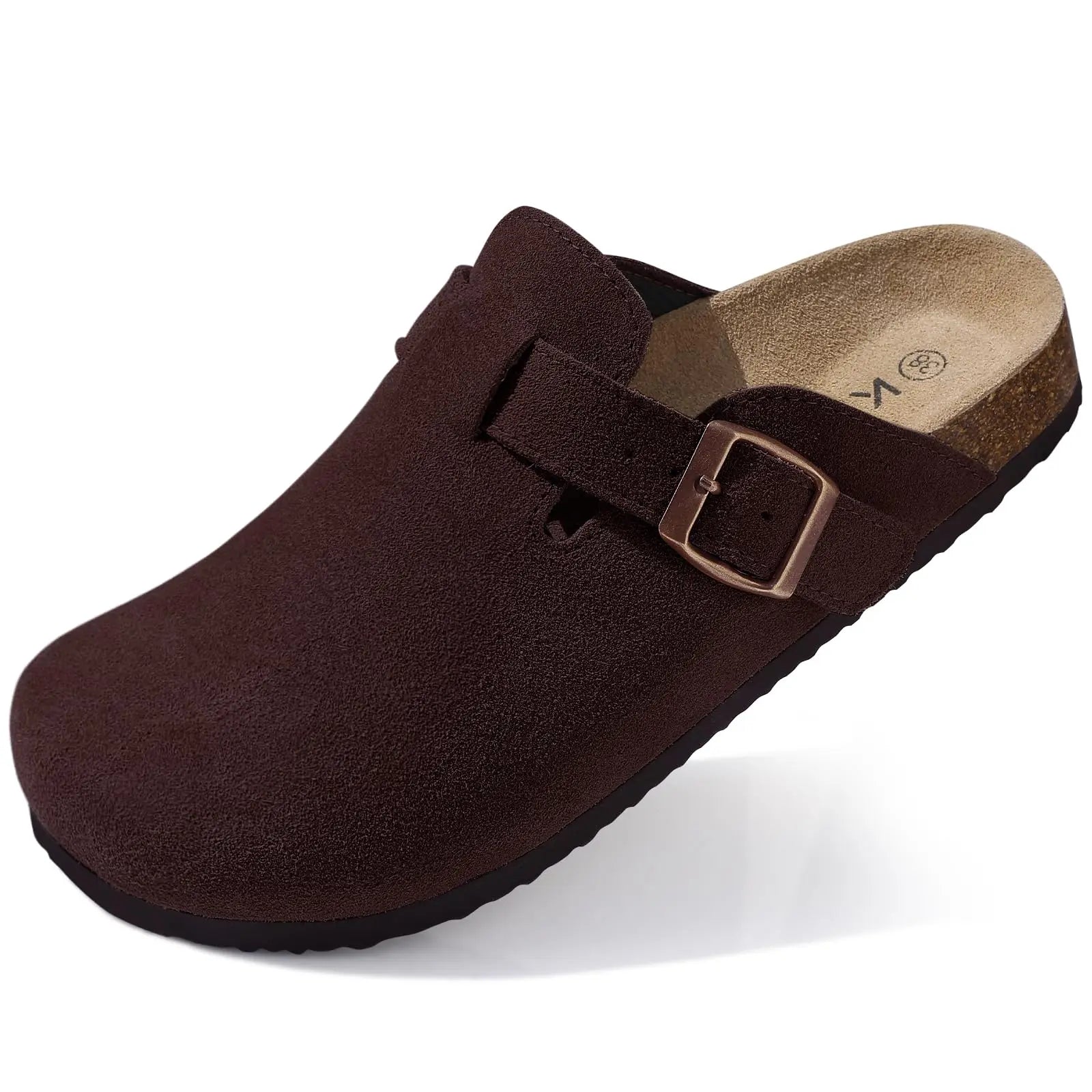 Chaussons Mules Suède Unisexe Semelle Liège & Support Voûte | 21 Coloris, Tailles 36-46 – CLEVI Paris