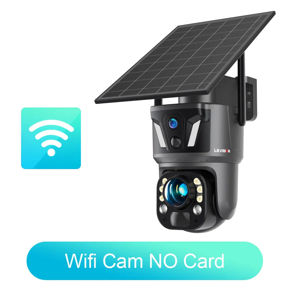 Caméra Solaire LS VISION 8MP Zoom 99x PTZ 355° 4G/Wi-Fi Portée 2000m IR 40m IP66 UBox – CLEVI Paris