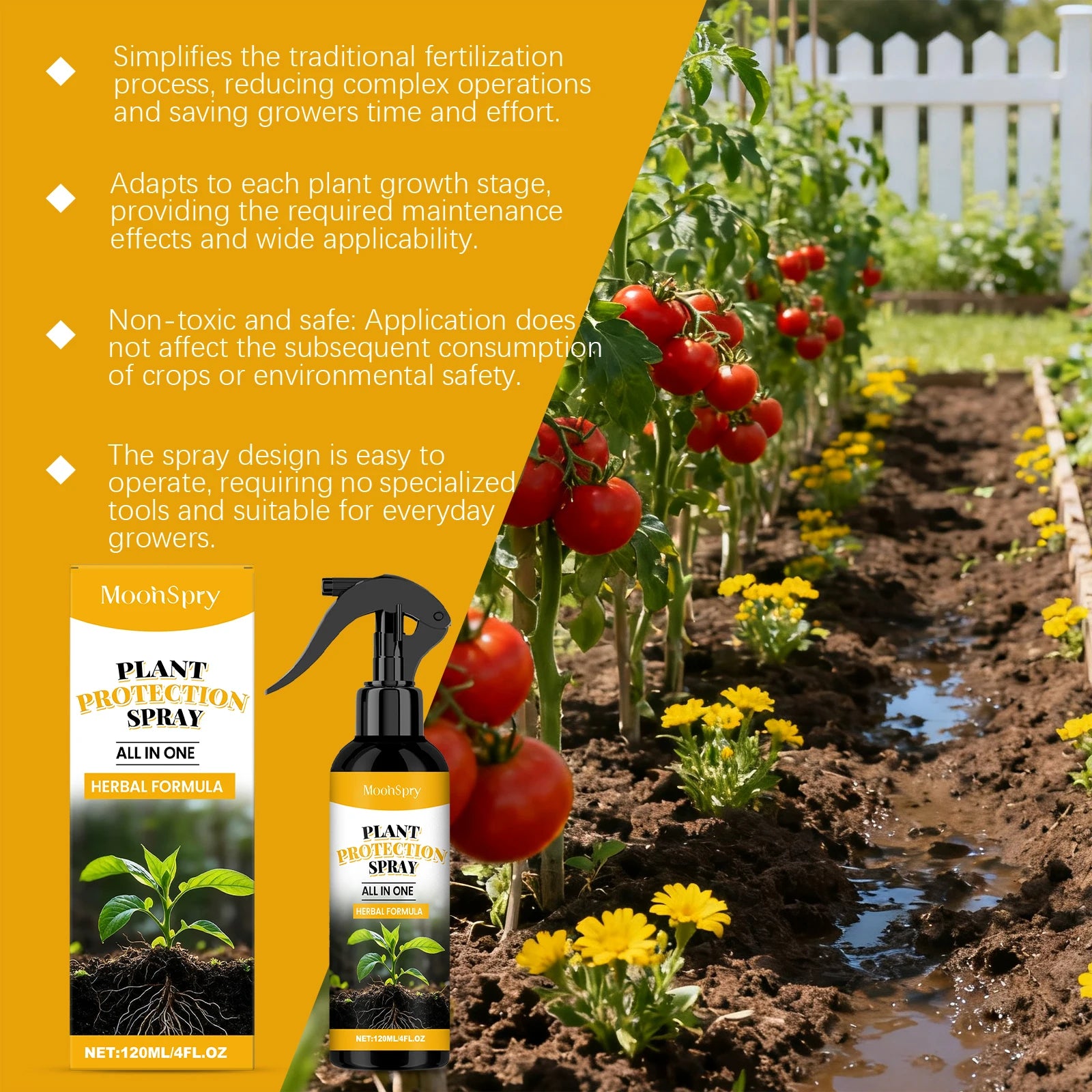 Spray Fertilisant Protection Plantes MOONSPRY | Stimule la Croissance & Inhibe les Bactéries | 120ml – CLEVI Paris