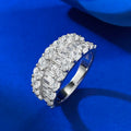 Bague Femme Zircon Émeraude & Ronde Demi-Anneau Argent 925 – CLEVI Paris