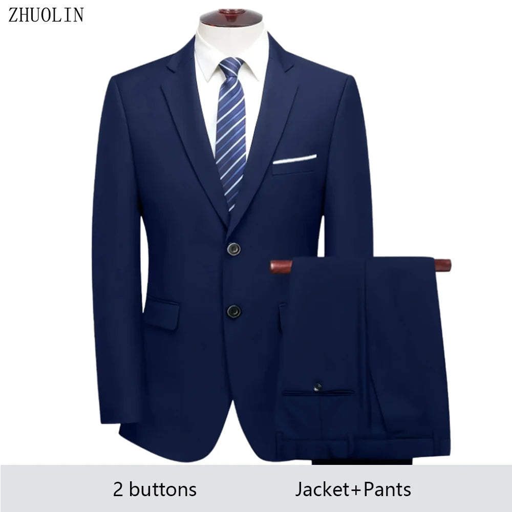 Costume Homme Élégant 2-3 Pièces Blazer Stretch Mariage – CLEVI Paris