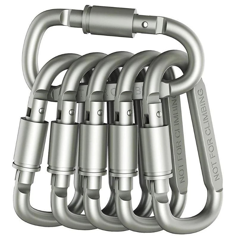 Mousquetons Aluminium Verrouillables | EDC, Camping, Porte-Clés & Sac à Dos, 50 kg – CLEVI Paris