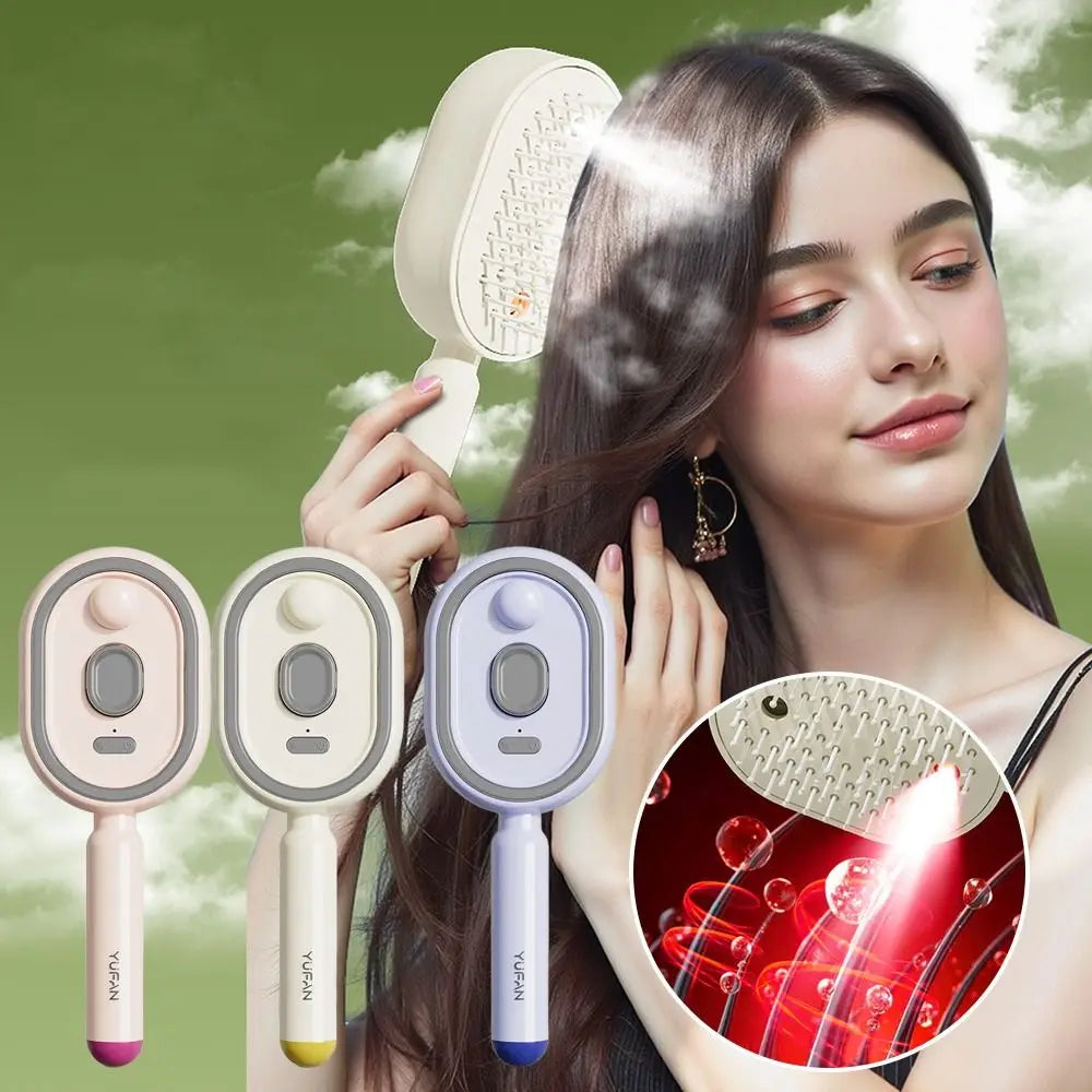 Brosse Massage Spray Hydratante Anti-Statique Auto-Nettoyante — CLEVI Paris