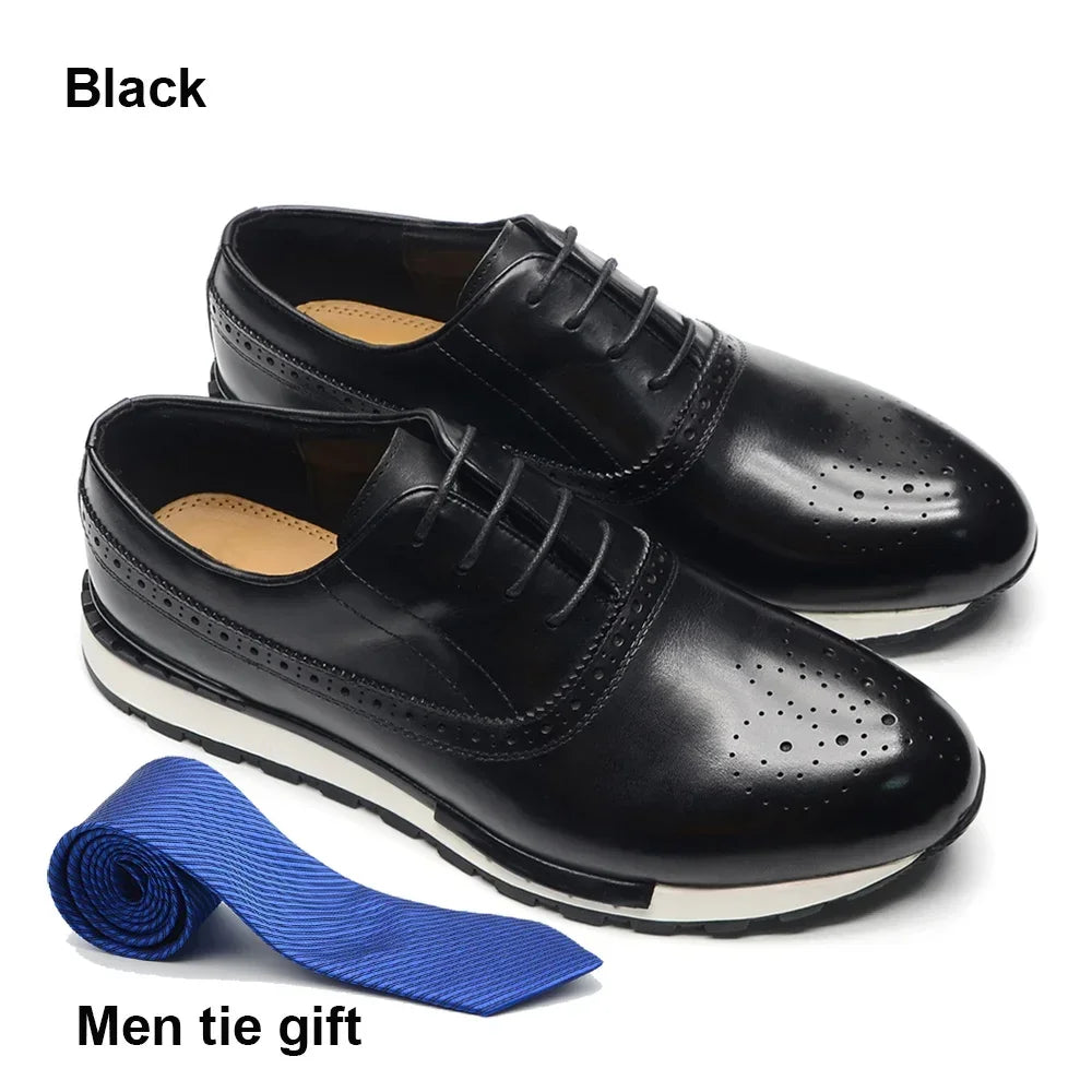 Oxford Brogue Homme Cuir Véritable Fait Main Lacets 10 Coloris Business Casual – CLEVI Paris