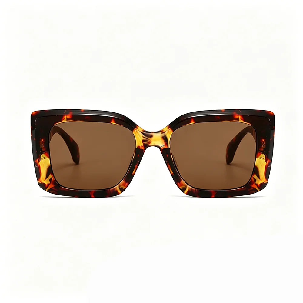 Lunettes de Soleil Carrées Oversize Vintage UV400 Femme – CLEVI Paris