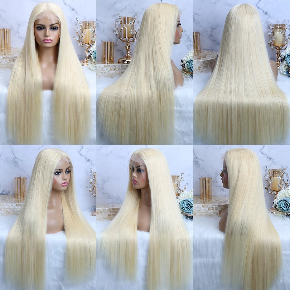 Perruque lace front lisse blonde 613 – CLEVI Paris