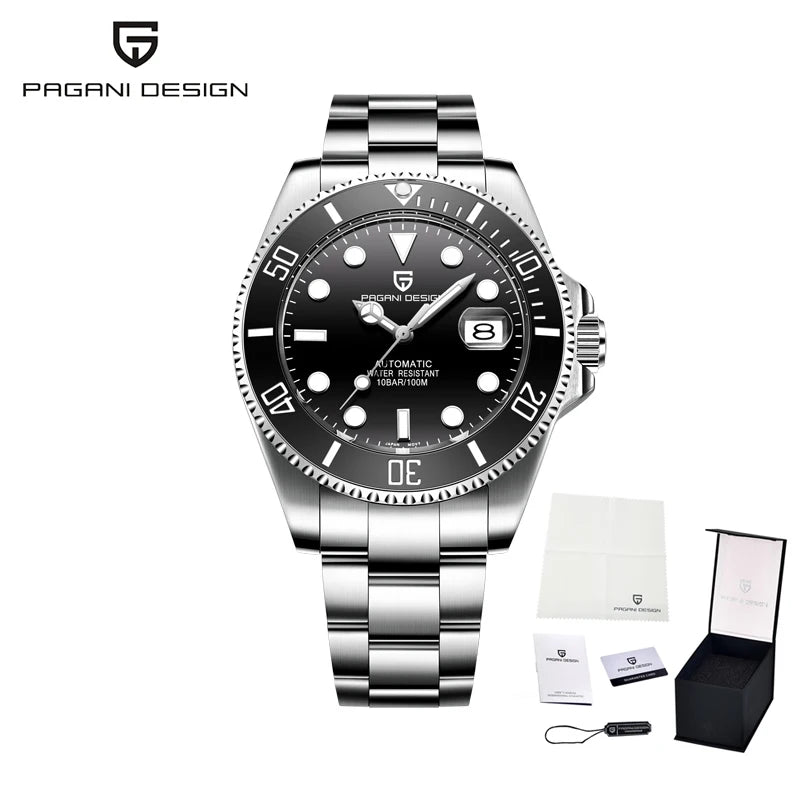 Montre Automatique Homme Pagani Design PD-YS08 Diver Saphir 100m Acier – CLEVI Paris