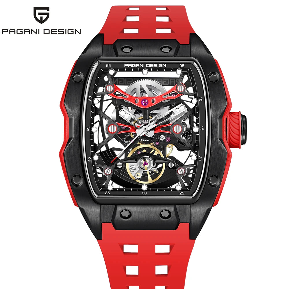Montre Homme Automatique Squelette Tonneau Caoutchouc Pagani Design PD-YS018 – CLEVI Paris
