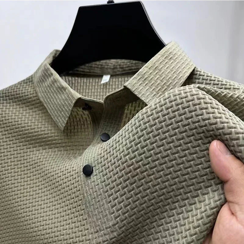 Polo Homme Casual Été – Manches Courtes Respirant Polyester Uni 6 Couleurs M à 4XL – CLEVI Paris