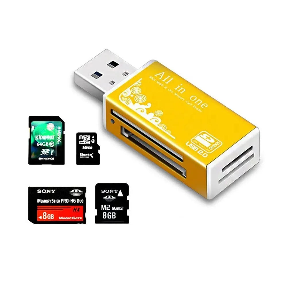Lecteur de Cartes USB 2-en-1 – SD/TF, USB 2.0 & 3.0, Hub 4 Ports, PC & Laptop