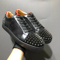 Sneakers Luxe Cuir Véritable Rivets Argent – Homme & Femme, Tailles 35-48 – CLEVI Paris