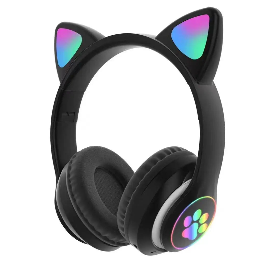 Casque Oreilles de Chat LED Bluetooth 5.0 Carte SD Enfant – CLEVI Paris