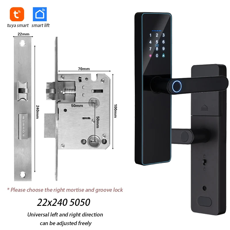Serrure Connectée F21 Empreinte Digitale WiFi Tuya Intégré – CLEVI Paris