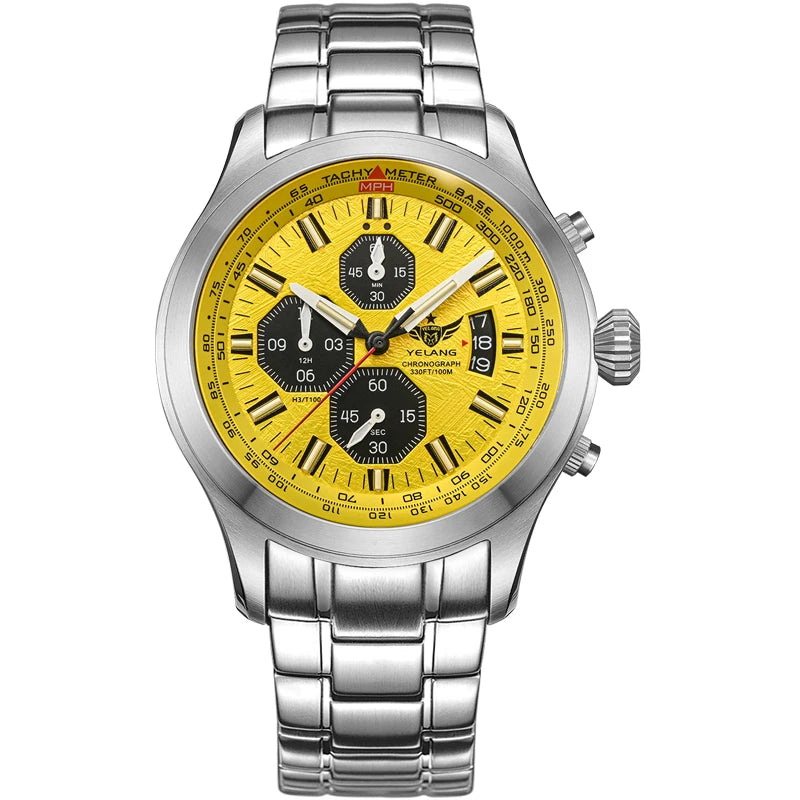 Montre Quartz Homme YELANG V1029S – 42mm, Miyota OS10, Saphir & Étanche 100m