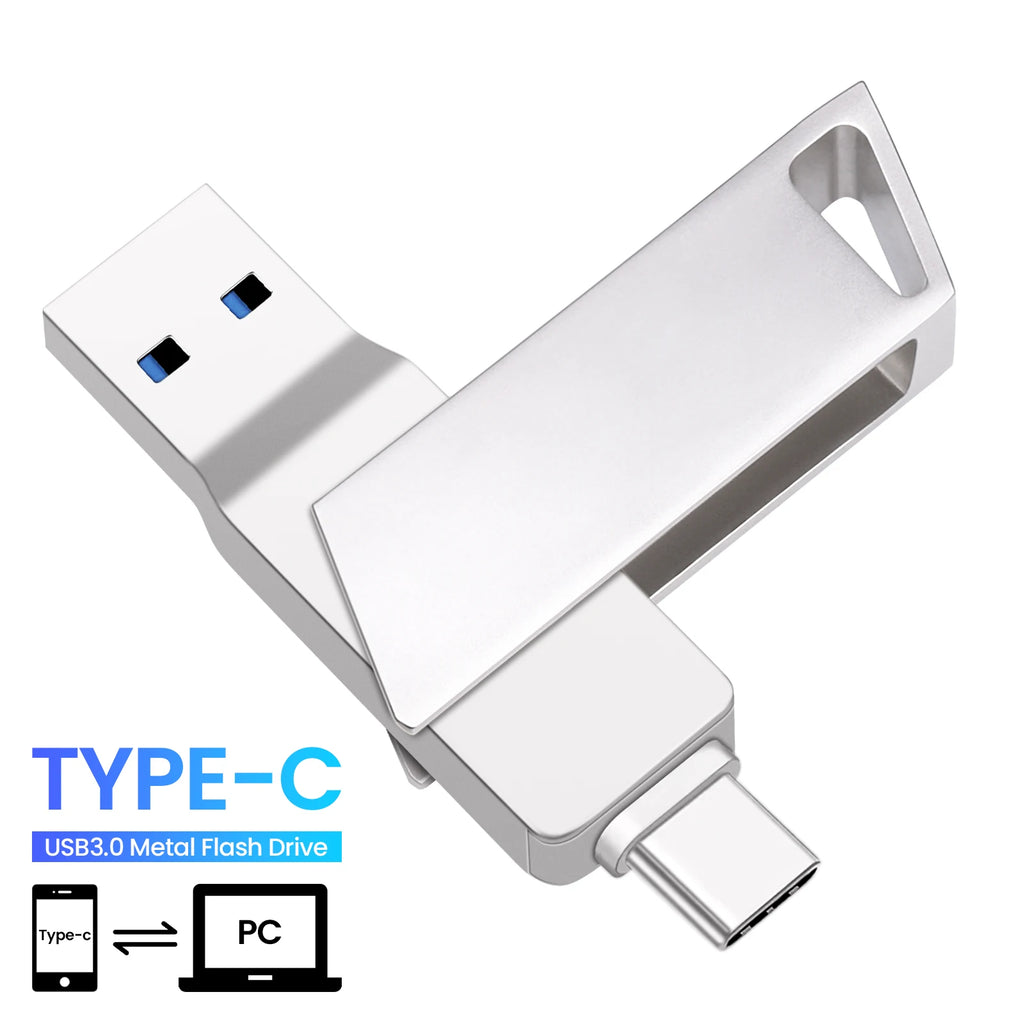 Clé USB-C 3.0 Mini Métal Argent jusqu'à 128 Go – CLEVI Paris