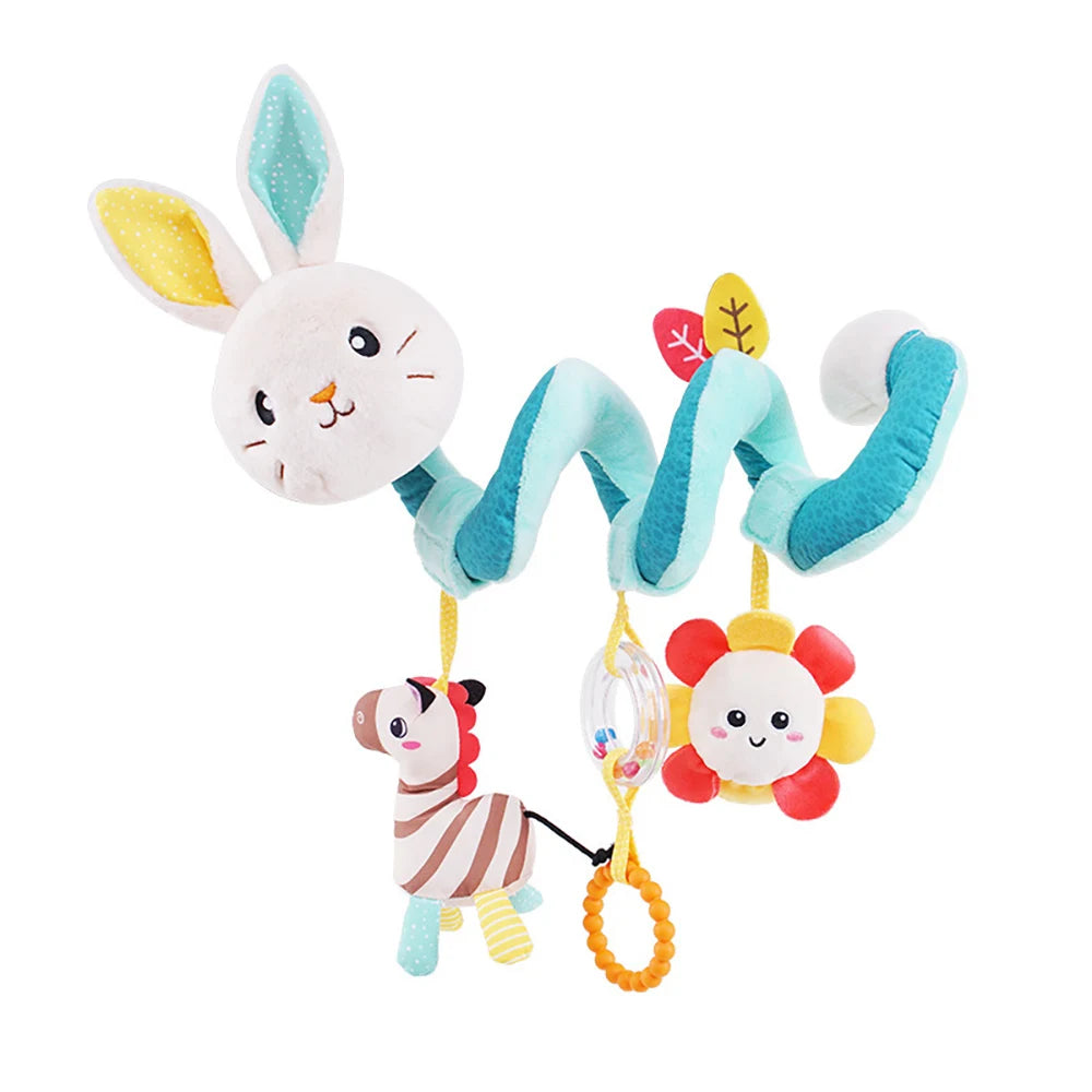 Jouet Sensoriel Bébé Spirale Peluche Animaux Musical Poussette Siège Auto QWZ – CLEVI Paris