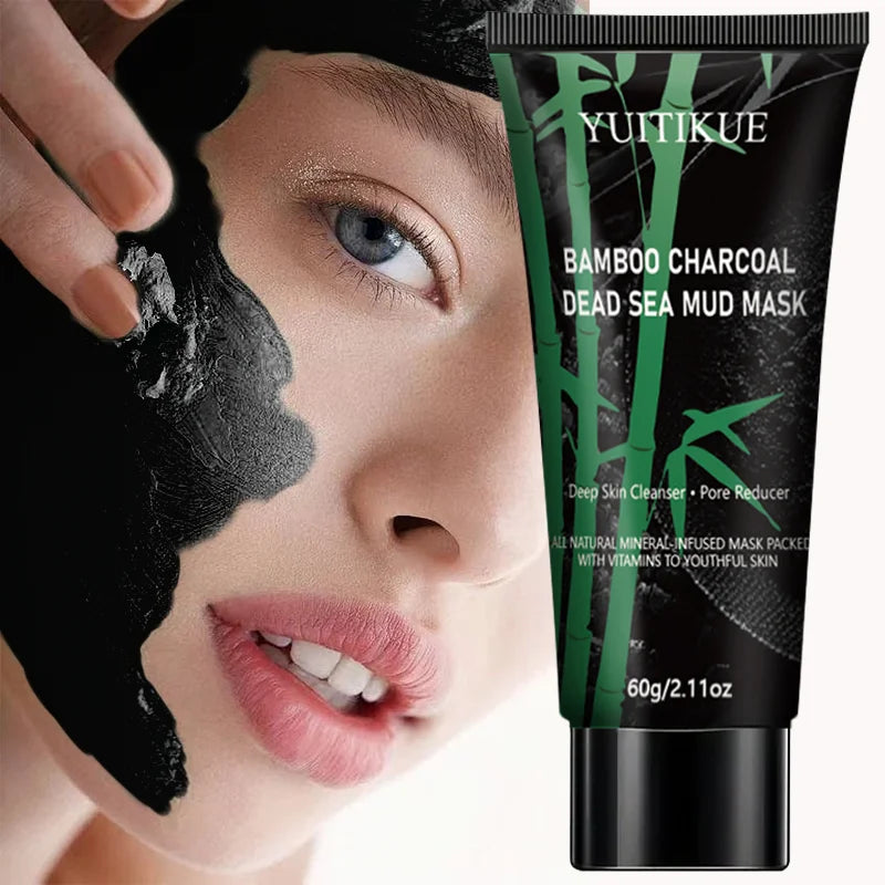 Masque Argile Charbon Bambou Mer Morte Pores & Pureté 60g – CLEVI Paris
