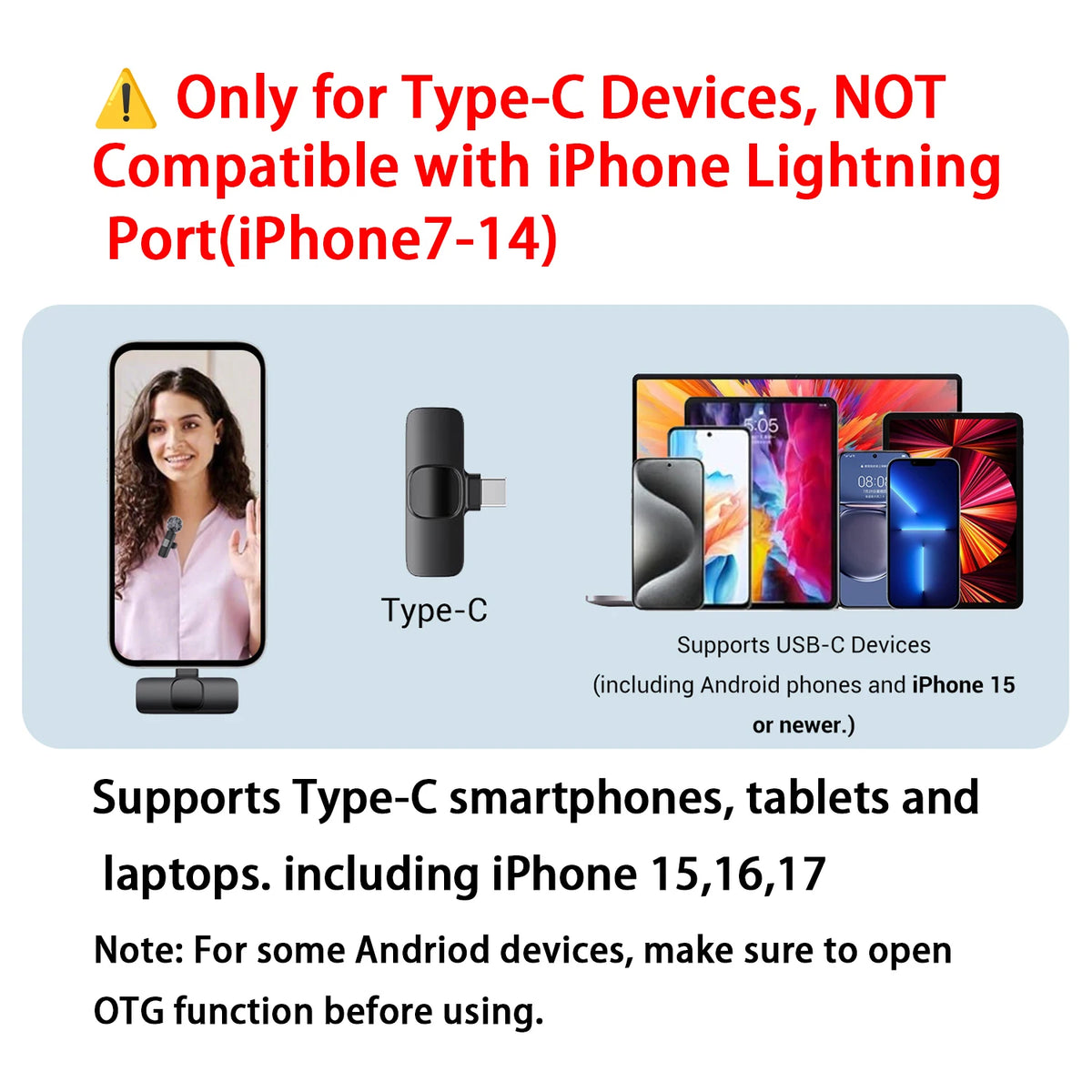 Micro-cravate sans fil USB-C HITOZON – CLEVI Paris