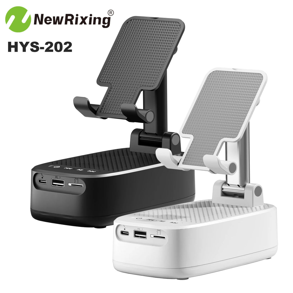 Support Téléphone 3-en-1 – Enceinte Bluetooth, Power Bank 1800mAh, Mains Libres | NewRixing