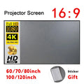 Toile de Projection Portable 16:9 Grise – Anti-Lumière, Sans Cadre, 60 à 120 Pouces, Home Cinéma & Bureau – CLEVI Paris