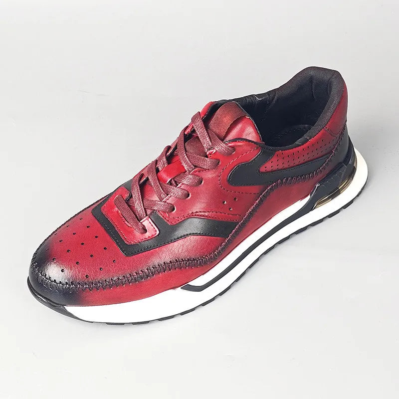 Sneakers en cuir à lacets pour homme – CLEVI Paris