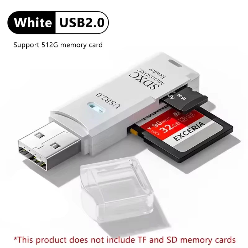 Lecteur de Cartes SD/TF USB Compact – USB 2.0 & 3.0, Plug & Play, PC & Laptop