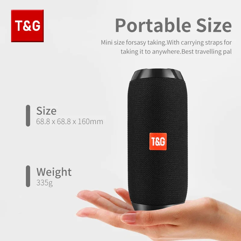 T&G TG117 Enceinte Bluetooth Portable Waterproof TWS IPX5 – CLEVI Paris
