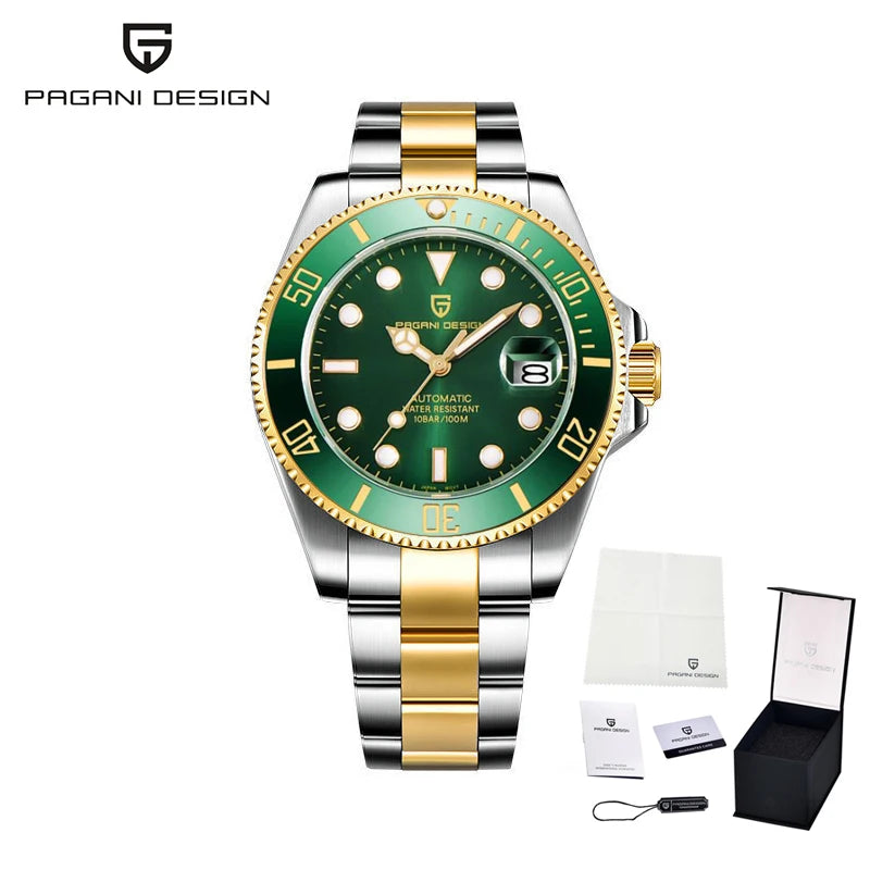 Montre Automatique Homme Pagani Design PD-YS08 Diver Saphir 100m Acier – CLEVI Paris