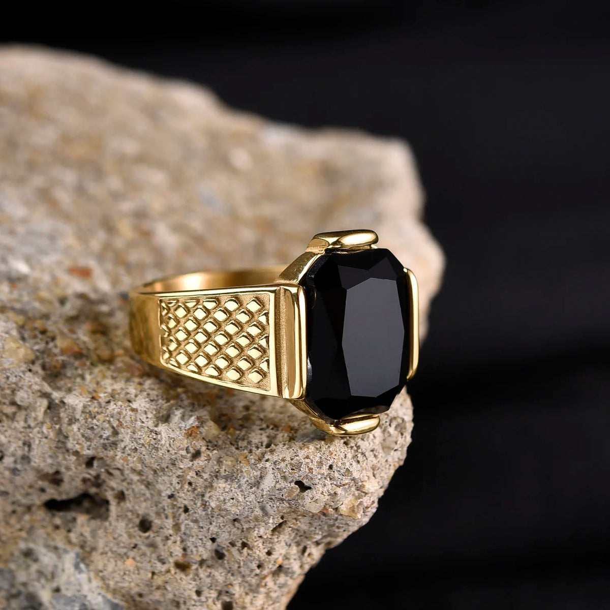 Bague Homme Acier Inoxydable Pierre Colorée – CLEVI Paris