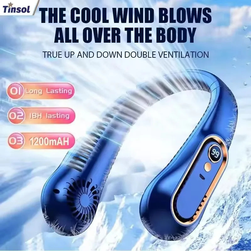 TINSOL ventilateur de cou rechargeable USB, LED – CLEVI Paris