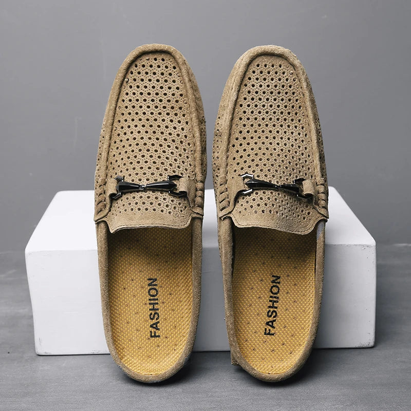 Mocassins Homme Cuir Suédé – Légers, Respirants & Confortables, Style Casual Été – CLEVI Paris