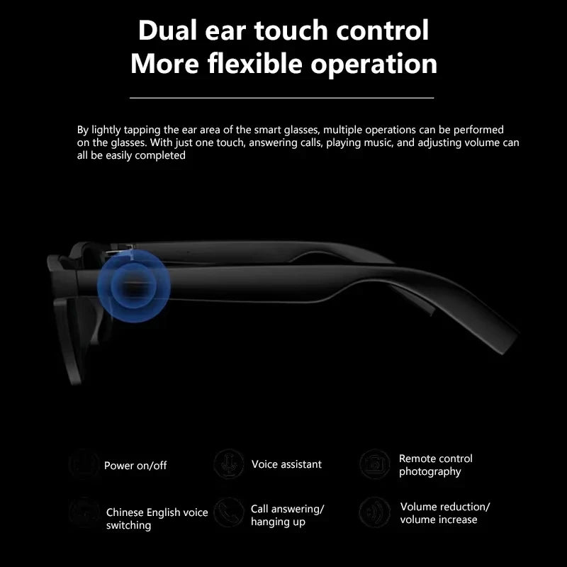 Lunettes IA Lenovo 8K Bluetooth Traduction Musique Unisexe – CLEVI Paris