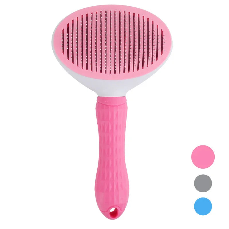 Brosse Auto-Nettoyante Chien & Chat Massage & Démêlage — CLEVI Paris
