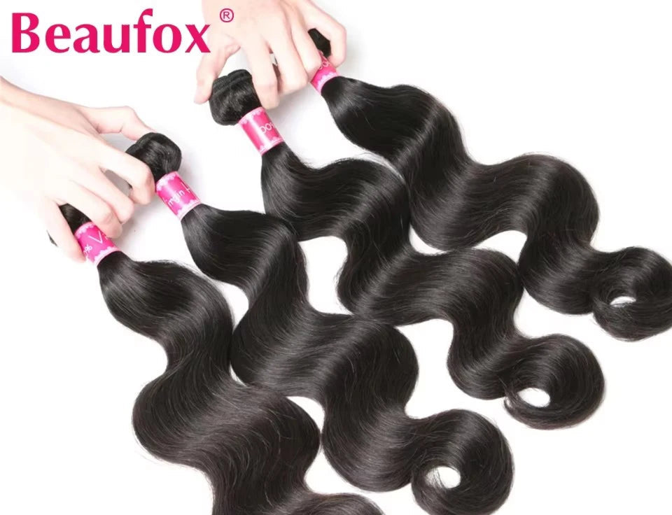 Extensions Cheveux Humains Body Wave Brésiliennes Remy – Naturel & Noir Jais – CLEVI Paris