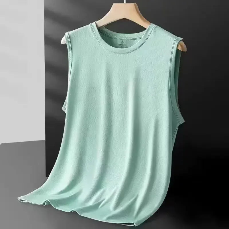 Débardeur Homme Ice Silk Mesh Polyester Léger Sans Manches – CLEVI Paris