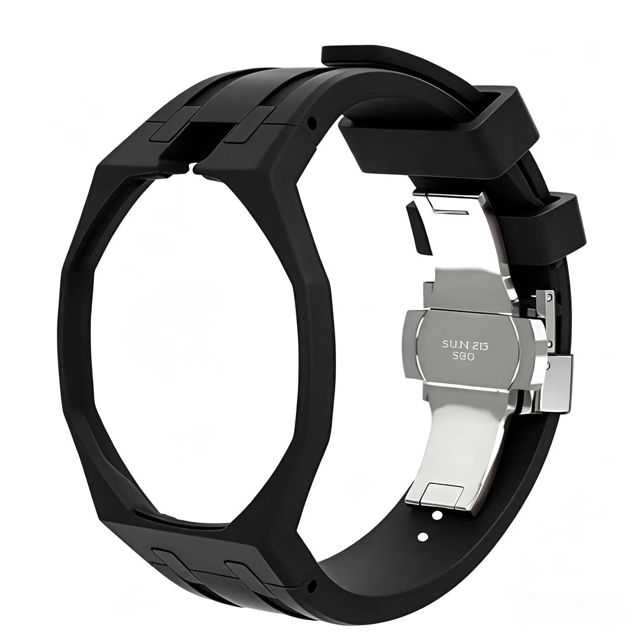 Kit Bracelet FKM + Boîtier Céramique Compatible Swatch x AP Royal Oak Boucle Déployante – CLEVI Paris