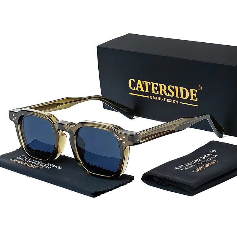 Lunettes de Soleil Style Punk Unisexe CATERSIDE – Monture Carrée Miroir UV400 – CLEVI Paris