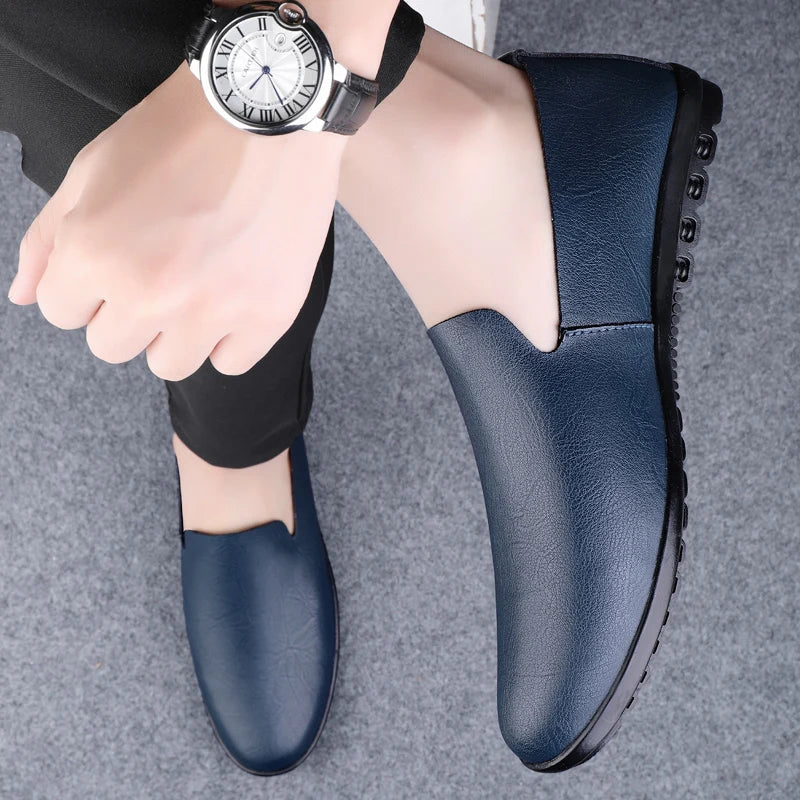 Mocassins Cuir Véritable Homme – Loafers Slip-On Respirants Casual & Formel Grandes Pointures 37–51 – CLEVI Paris