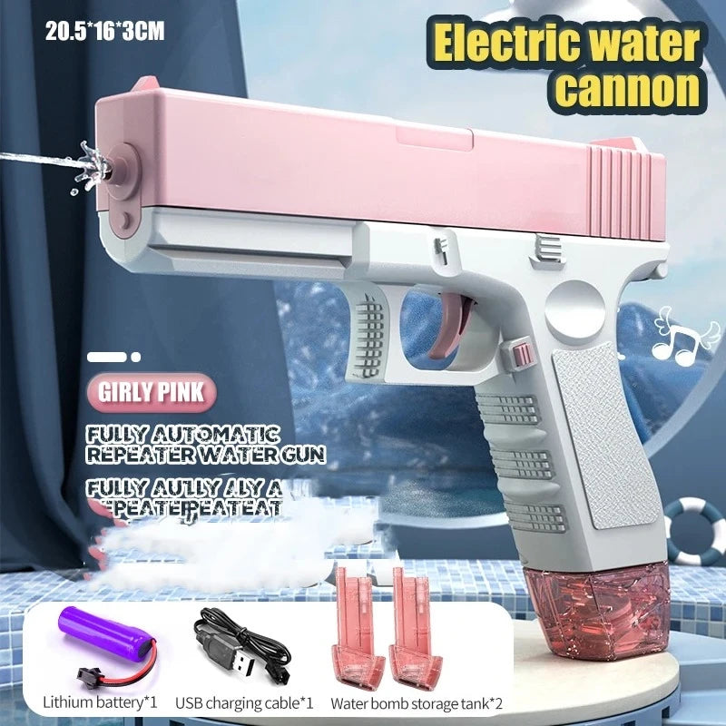 Pistolet à eau électrique LED, tir automatique – CLEVI Paris