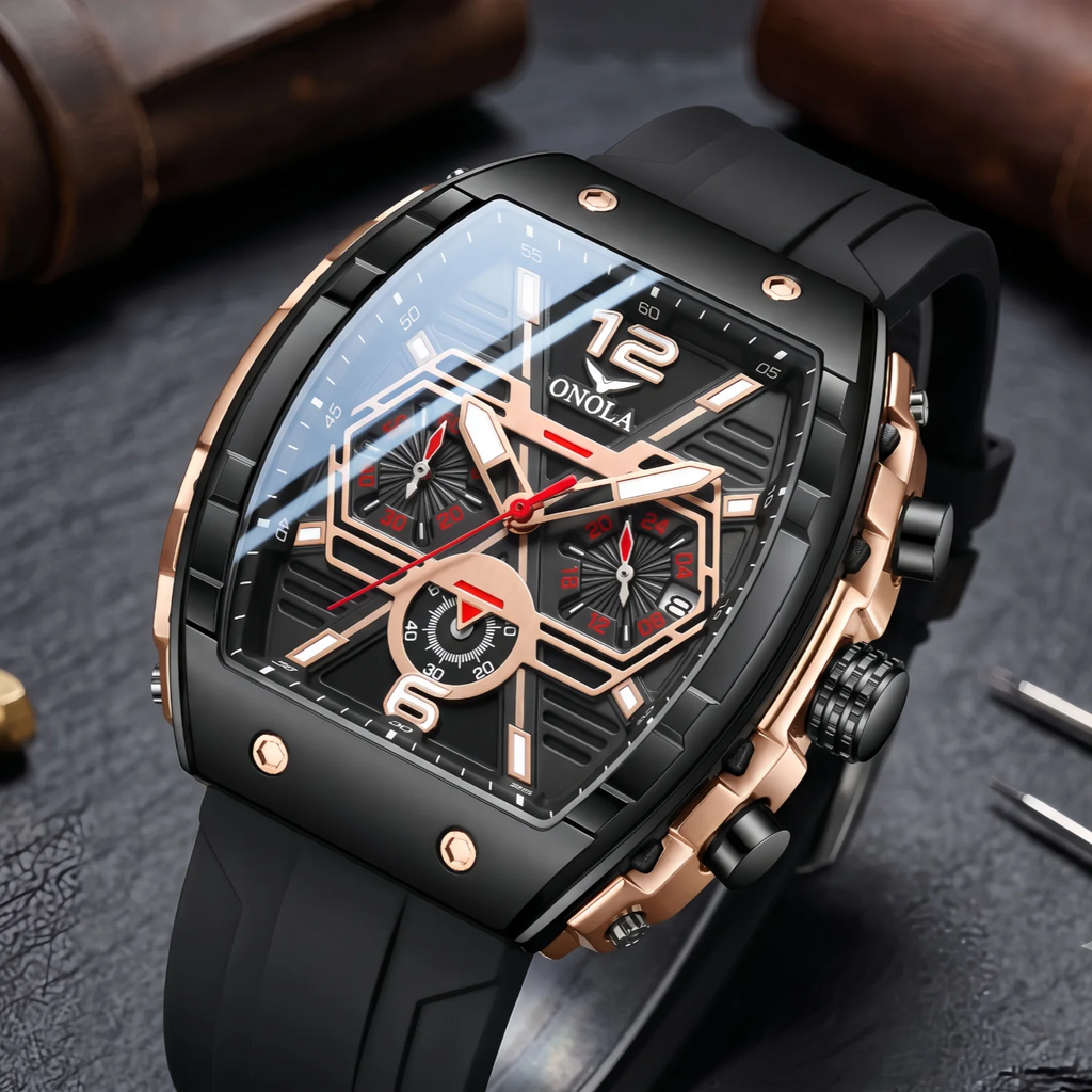 Montre Sport Quartz ONOLA Homme Silicone Marine – CLEVI Paris