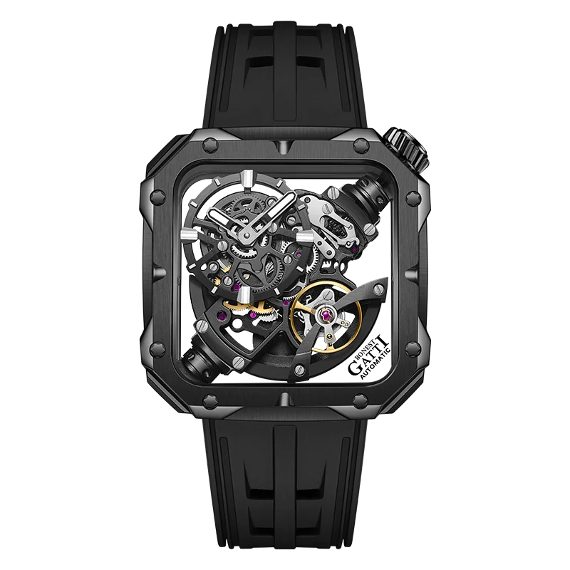 BONEST GATTI BG4001 – Montre Squelette Automatique Homme | Acier 316L & Verre Saphir
