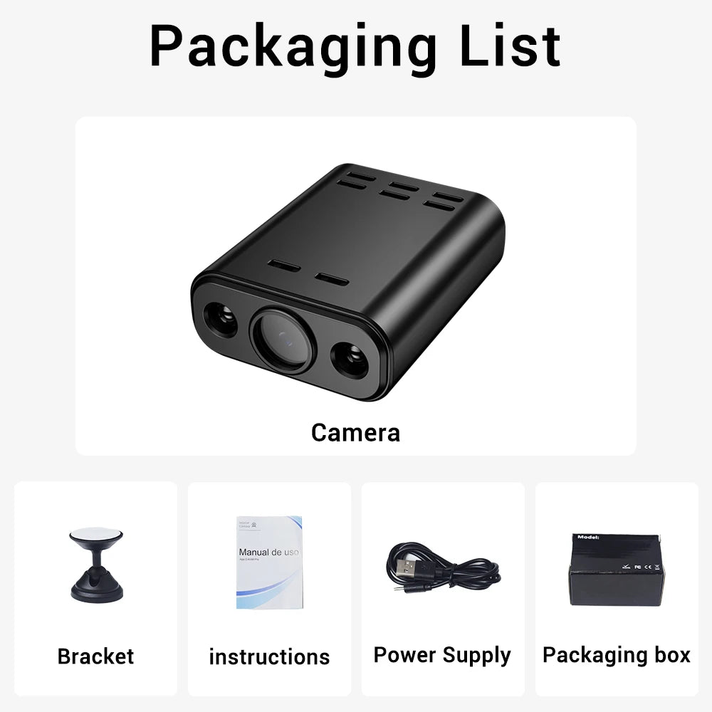 Mini Caméra de Surveillance PEGATISAN – 5MP WiFi Vision Nocturne IR 10m Détection IA Alertes App O-Kam Pro 33mm – CLEVI Paris
