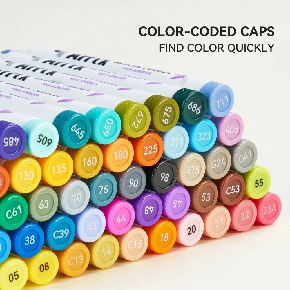 Marqueurs Acryliques Arrtx Pointe Pinceau – 30 à 90 Couleurs, Multi-Surfaces – CLEVI Paris