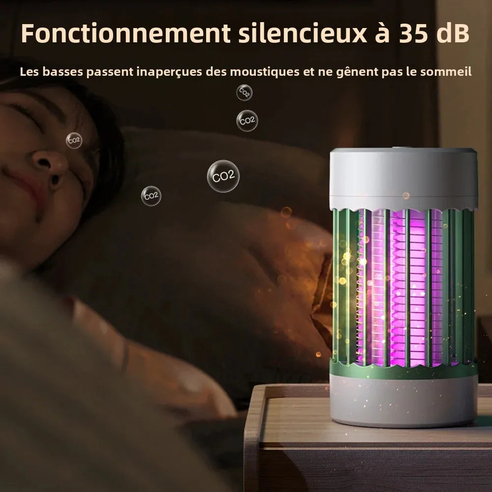 Lampe Anti-Moustiques UV 365-400nm | Rechargeable TYPE-C Veilleuse Silencieuse 35dB Camping – CLEVI Paris