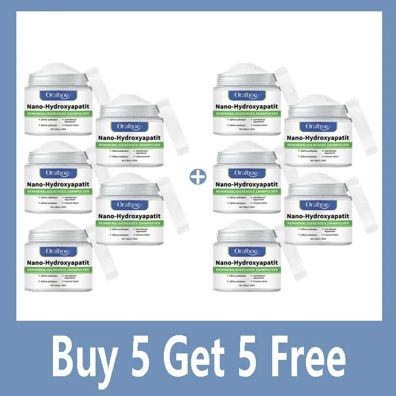 Poudre Dentifrice Blanchissante 10% Hydroxyapatite | Reminéralisation, Réparation Émail & Menthe Fraîche – CLEVI Paris