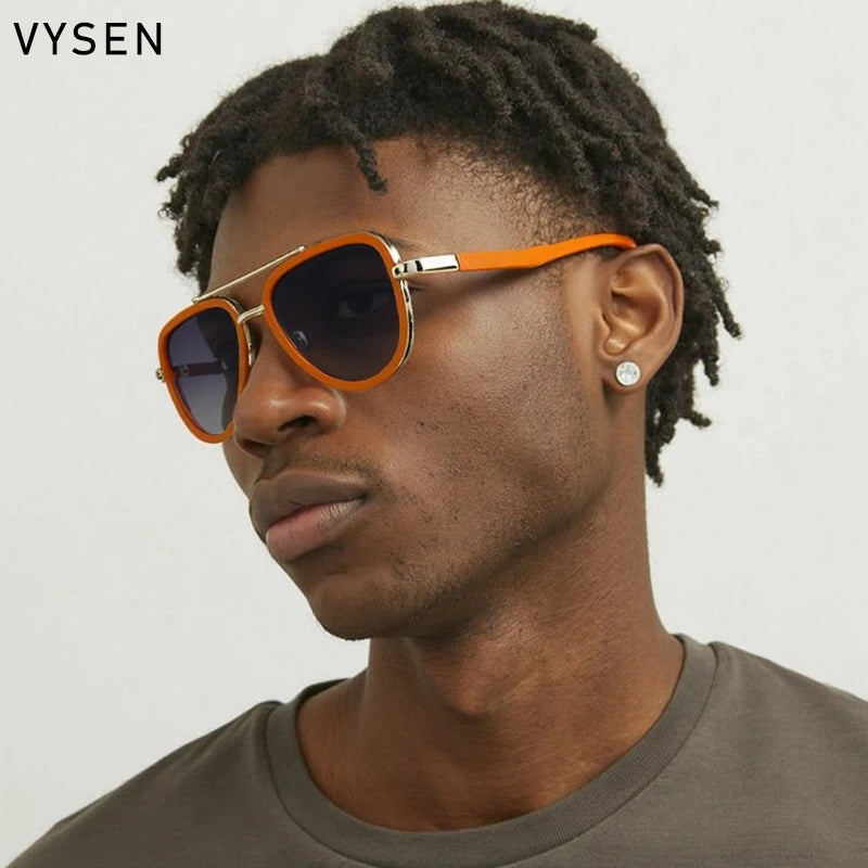 Lunettes homme ovales aviateur double pont – CLEVI Paris
