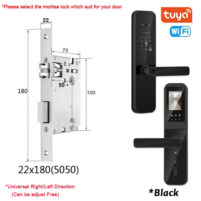 Serrure Connectée XSDTS F8 Judas HD Caméra Intercom WiFi Tuya – CLEVI Paris